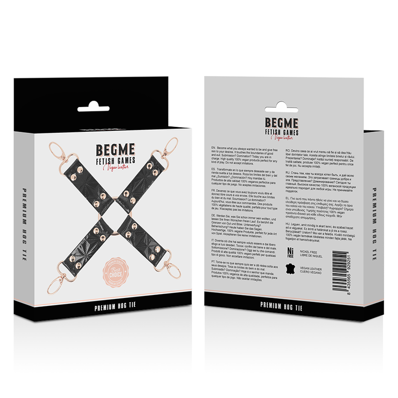 Begme - Black Edition Hog Tie In Pelle Vegan - BEGME BLACK EDITION - Costrittivi | erosidea.com