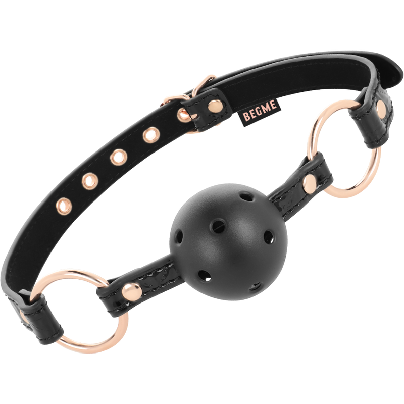Begme - Black Edition Ball Gag Vegan In Pelle - BEGME BLACK EDITION - Ball Gag e Bavagli | erosidea.com