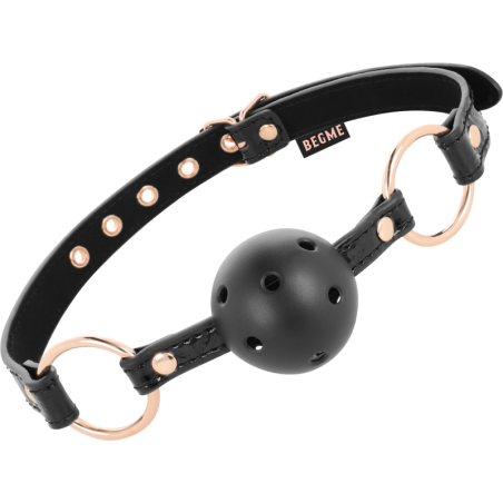 Begme - Black Edition Ball Gag Vegan In Pelle - BEGME BLACK EDITION - Ball Gag e Bavagli | erosidea.com