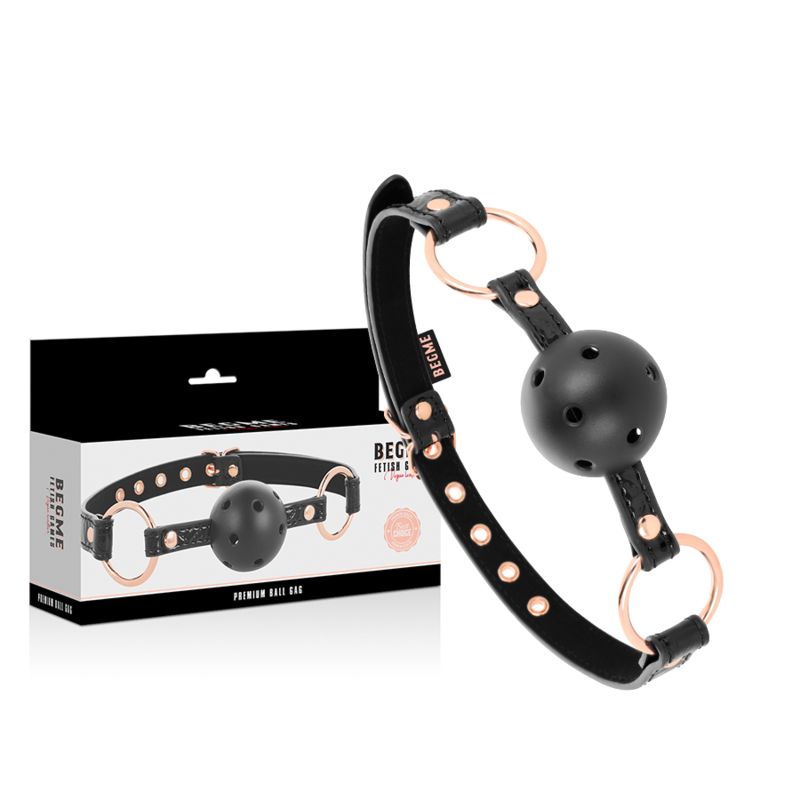 Begme - Black Edition Ball Gag Vegan In Pelle - BEGME BLACK EDITION - Ball Gag e Bavagli | erosidea.com