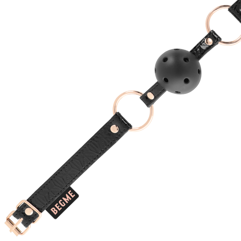 Begme - Black Edition Ball Gag Vegan In Pelle - BEGME BLACK EDITION - Ball Gag e Bavagli | erosidea.com