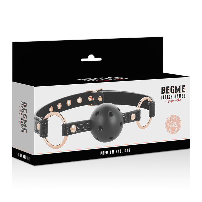 Begme - Black Edition Ball Gag Vegan In Pelle - BEGME BLACK EDITION - Ball Gag e Bavagli | erosidea.com