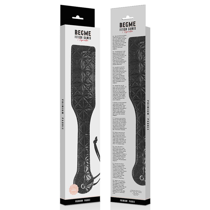 Begme - Black Edition Pagaia In Pelle Vegana - BEGME BLACK EDITION - Fruste e Sculacciatori | erosidea.com