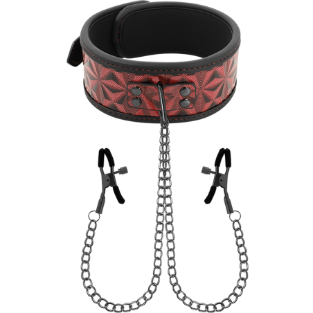 Begme - Colletto Red Edition Con Morsetti Per Capezzoli Con Fodera In Neoprene - BEGME RED EDITION - Pinzette Capezzoli | erosidea.com