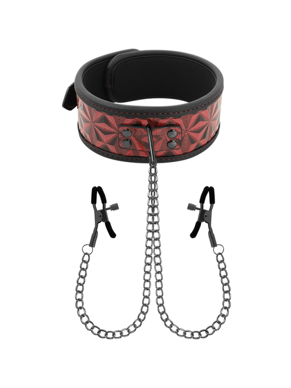 Begme - Colletto Red Edition Con Morsetti Per Capezzoli Con Fodera In Neoprene - BEGME RED EDITION - Pinzette Capezzoli | erosidea.com