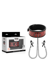 Begme - Colletto Red Edition Con Morsetti Per Capezzoli Con Fodera In Neoprene - BEGME RED EDITION - Pinzette Capezzoli | erosidea.com