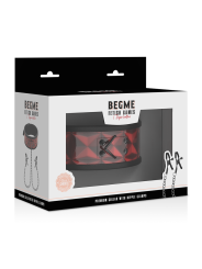 Begme - Colletto Red Edition Con Morsetti Per Capezzoli Con Fodera In Neoprene - BEGME RED EDITION - Pinzette Capezzoli | erosidea.com