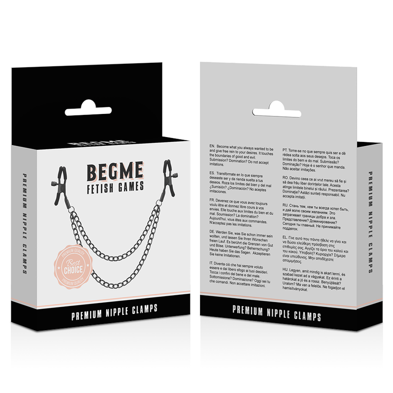 Begme - Clip Per Capezzoli Red Edition Con Catena - BEGME RED EDITION - Pinzette Capezzoli | erosidea.com