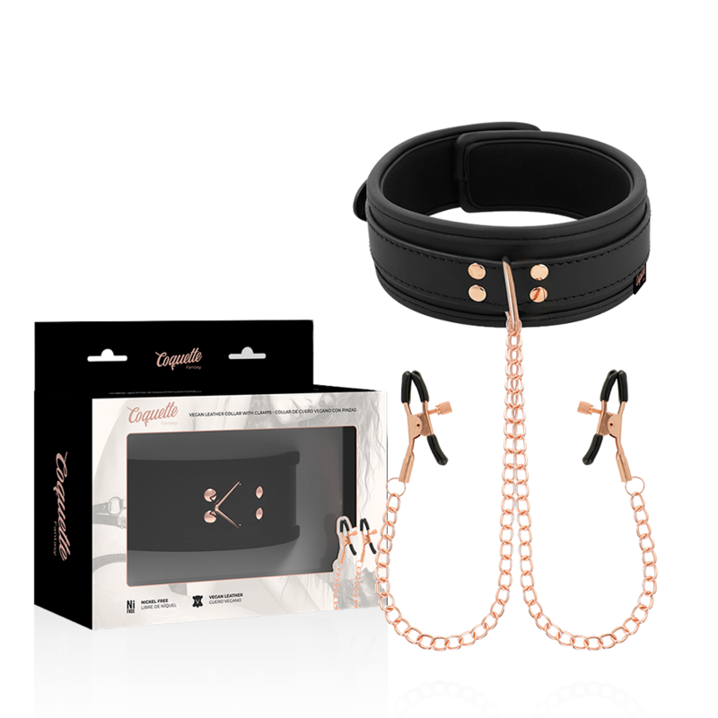 Coquette - Chic Desire Collana Con Pinza Per Capezzoli Fantasia Con Fodera In Neoprene - COQUETTE FANTASY - Pinzette Capezzoli | erosidea.com