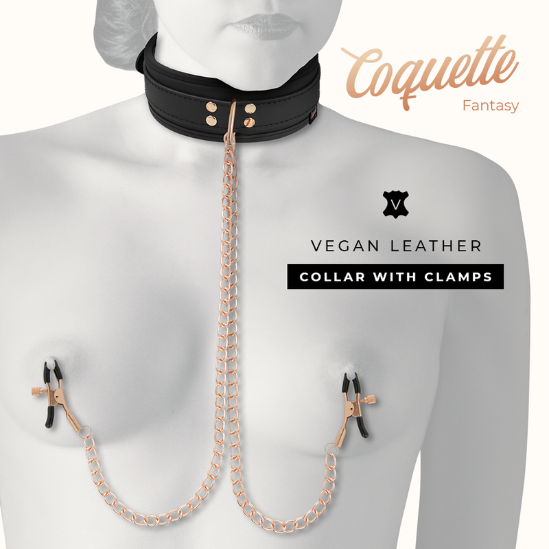 Coquette - Chic Desire Collana Con Pinza Per Capezzoli Fantasia Con Fodera In Neoprene - COQUETTE FANTASY - Pinzette Capezzoli | erosidea.com