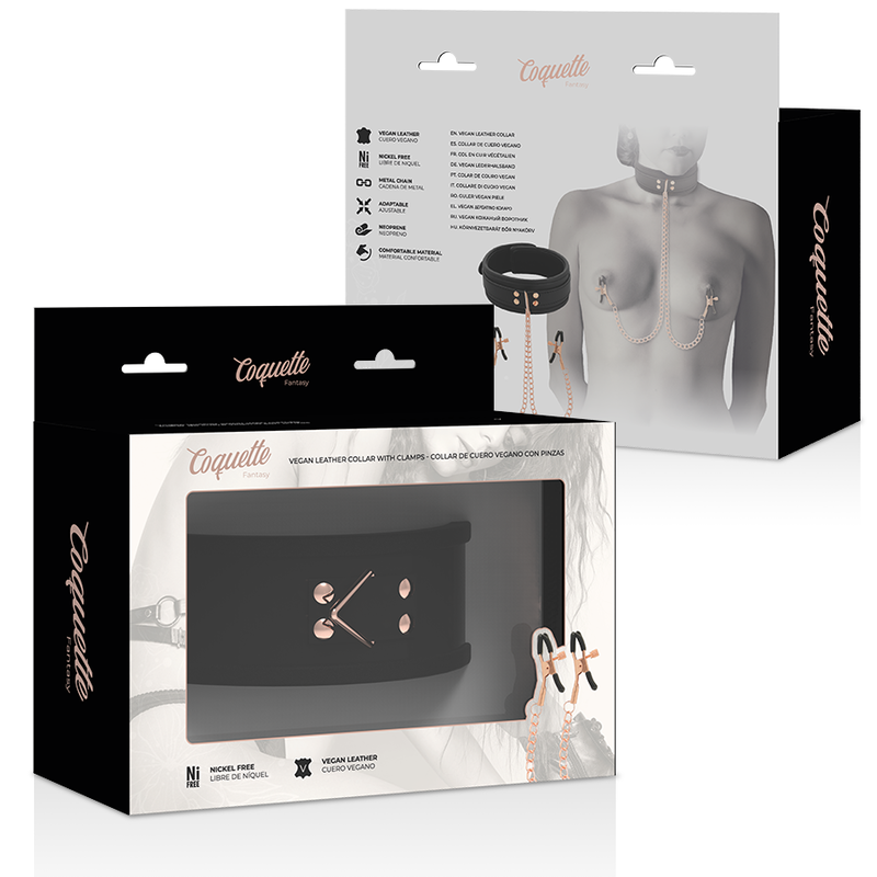 Coquette - Chic Desire Collana Con Pinza Per Capezzoli Fantasia Con Fodera In Neoprene - COQUETTE FANTASY - Pinzette Capezzoli | erosidea.com