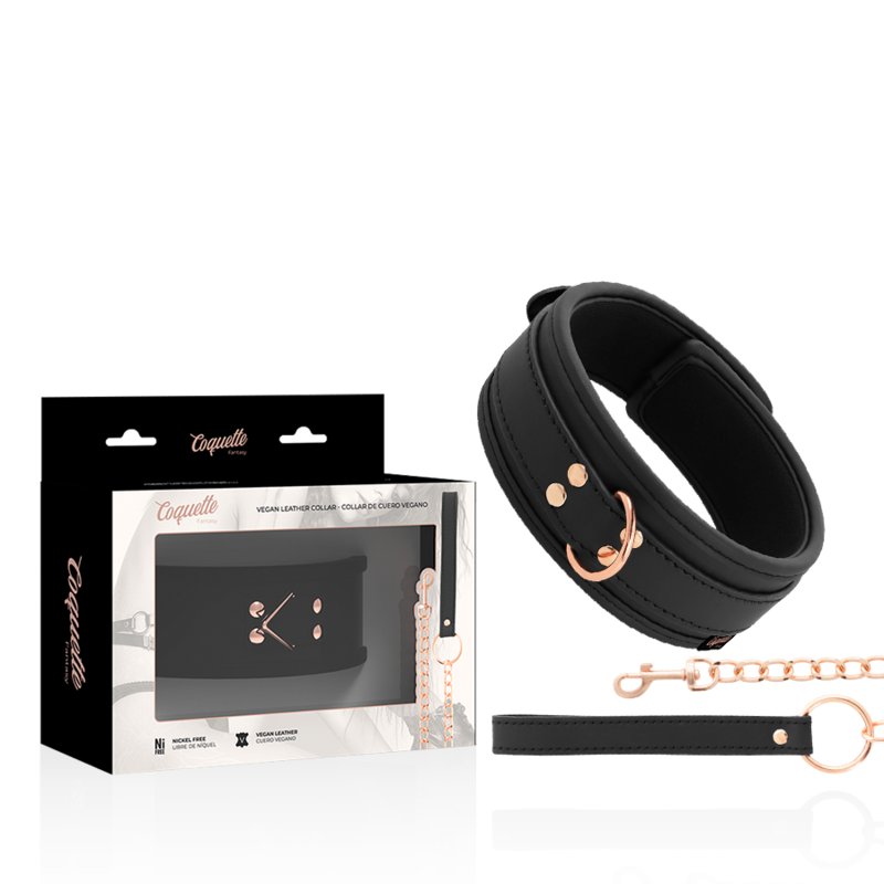 Coquette Chic Desire - Collana In Pelle Fantasia Vegana Con Cinturino E Fodera In Neoprene - COQUETTE FANTASY - Collari e Guinzagli | erosidea.com