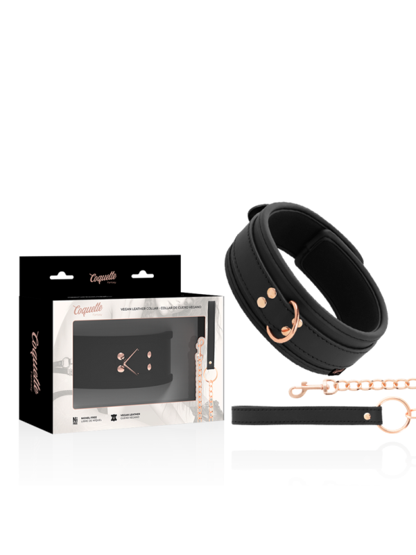 Coquette Chic Desire - Collana In Pelle Fantasia Vegana Con Cinturino E Fodera In Neoprene - COQUETTE FANTASY - Collari e Guinzagli | erosidea.com
