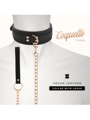 Coquette Chic Desire - Collana In Pelle Fantasia Vegana Con Cinturino E Fodera In Neoprene - COQUETTE FANTASY - Collari e Guinzagli | erosidea.com
