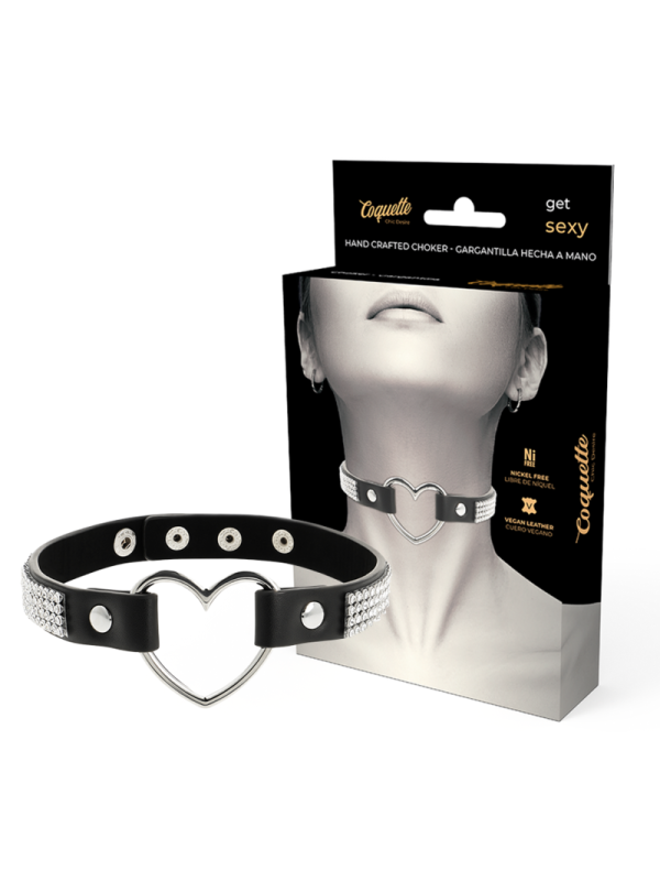 Coquette - Chic Desire Girocollo In Pelle Vegana Con Cuore - COQUETTE ACCESSORIES - Collari e Guinzagli | erosidea.com