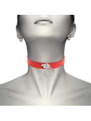 Coquette - Chic Desire Collana In Pelle Vegana Rossa Accessorio Fetish Donna - COQUETTE ACCESSORIES - Collari e Guinzagli | erosidea.com