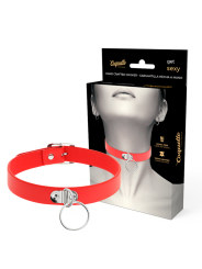 Coquette - Chic Desire Collana In Pelle Vegana Rossa Accessorio Fetish Donna - COQUETTE ACCESSORIES - Collari e Guinzagli | erosidea.com