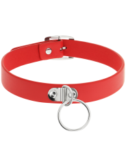 Coquette - Chic Desire Collana In Pelle Vegana Rossa Accessorio Fetish Donna - COQUETTE ACCESSORIES - Collari e Guinzagli | erosidea.com