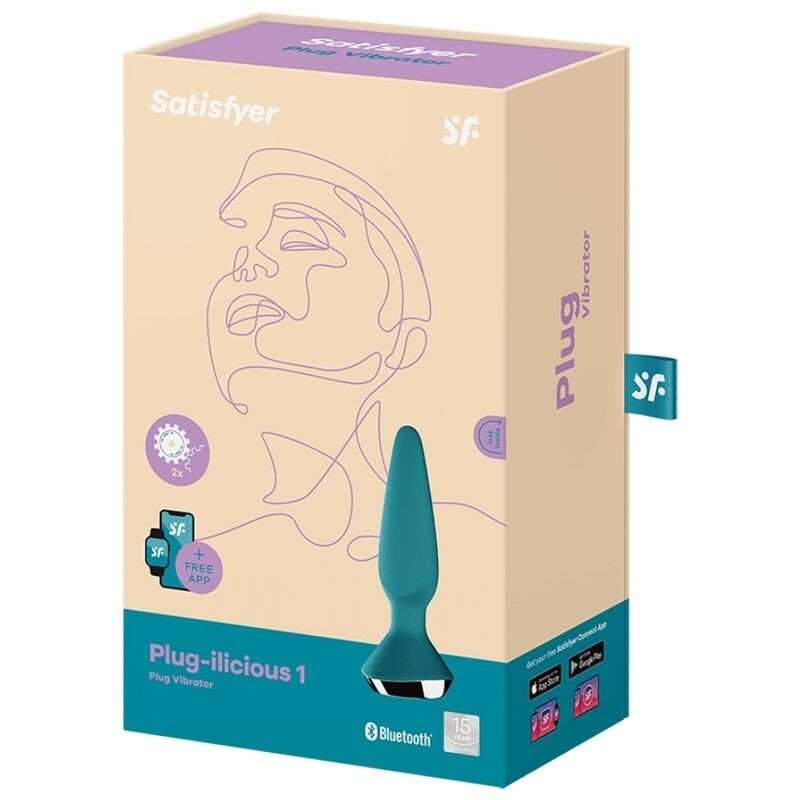 Vibratore Plug Ilicious 1 Plug Verde - SATISFYER CONNECT - Plug e Catene Anali | erosidea.com