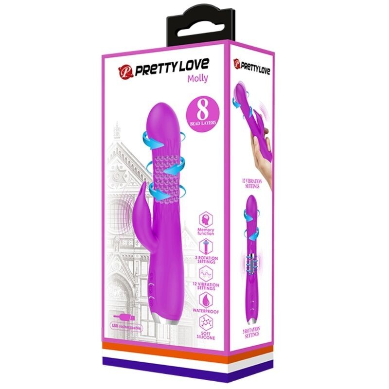 Vibratore Molly Con Rotazione Ricaricabile - PRETTY LOVE - Vibratori | erosidea.com