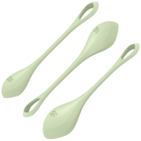 Set Da Allenamento Yoni Power 2 Verde - SATISFYER BALLS - Stimolatori | erosidea.com