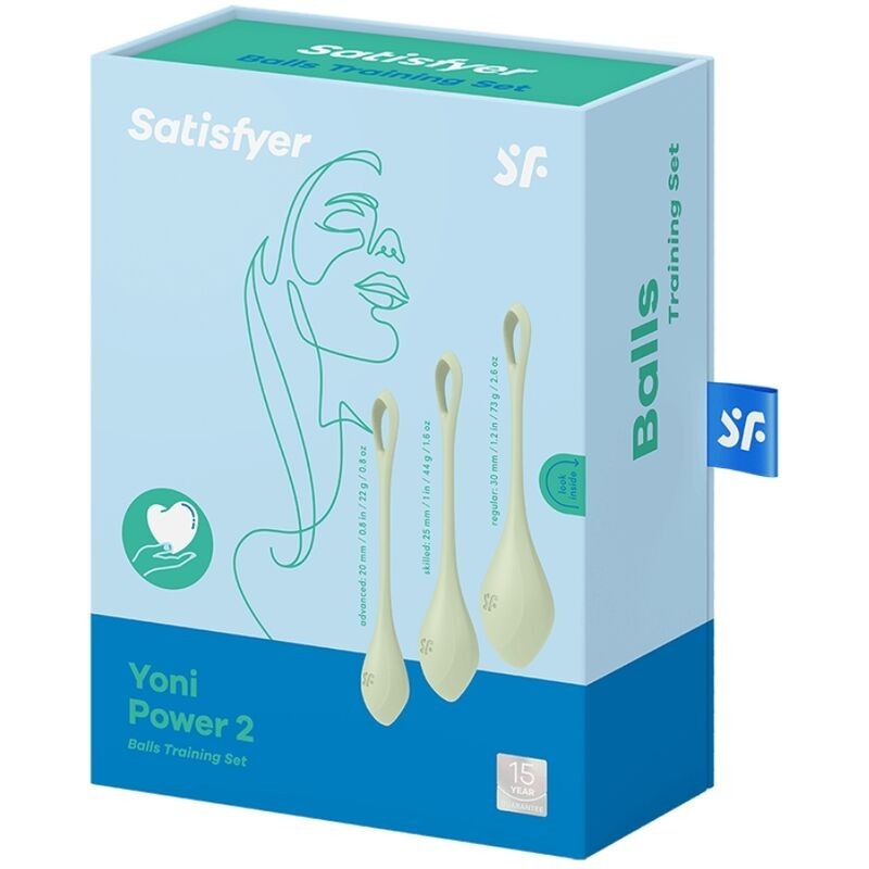 Set Da Allenamento Yoni Power 2 Verde - SATISFYER BALLS - Stimolatori | erosidea.com