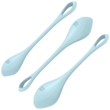 Set Da Allenamento Yoni Power 2 Blu - SATISFYER BALLS - Stimolatori | erosidea.com