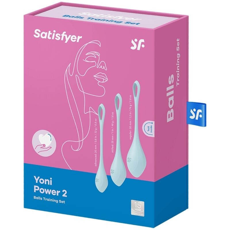 Set Da Allenamento Yoni Power 2 Blu - SATISFYER BALLS - Stimolatori | erosidea.com