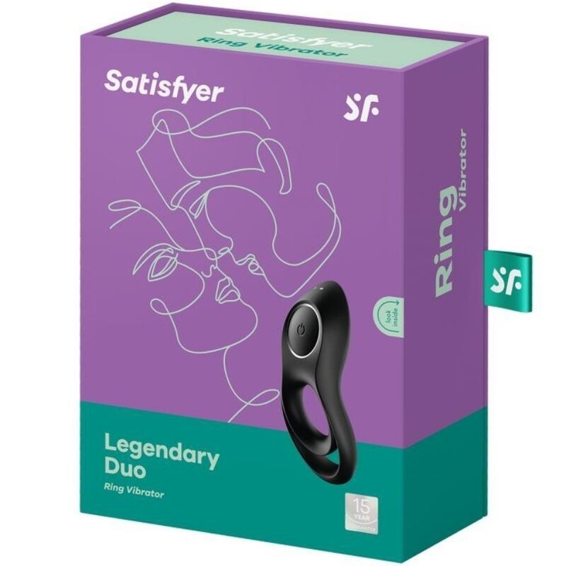 Vibratore Ad Anello Duo Leggendario Nero - SATISFYER RING - Anelli Fallici | erosidea.com