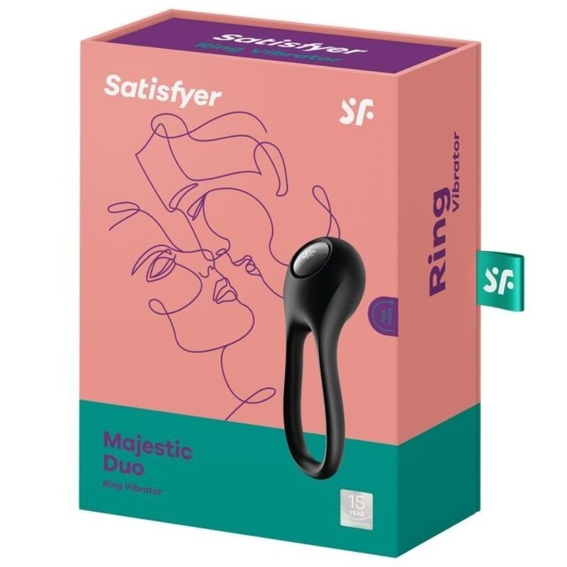 Vibratore Ad Anello Majestic Duo Nero - SATISFYER RING - Anelli Fallici | erosidea.com