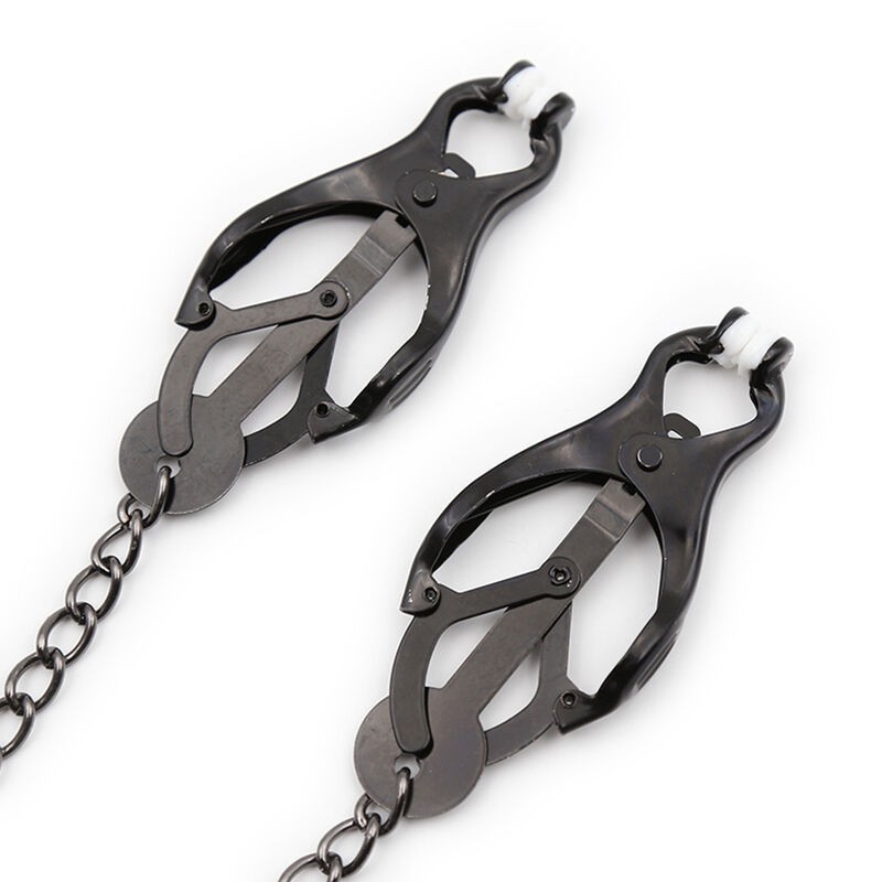 Ohmama Fetish - Pinze Per Capezzoli Giapponesi Con Catena Nera - OHMAMA FETISH - Pinzette Capezzoli | erosidea.com
