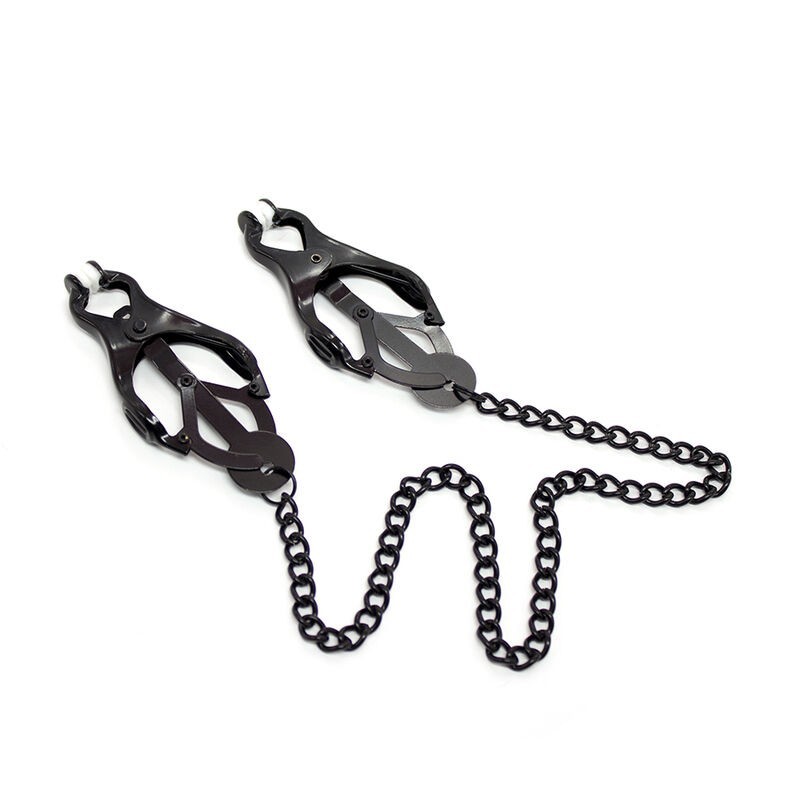 Ohmama Fetish - Pinze Per Capezzoli Giapponesi Con Catena Nera - OHMAMA FETISH - Pinzette Capezzoli | erosidea.com