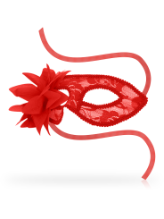 Ohmama - Maschere Maschere Con Pizzo E Fiore Rosso - OHMAMA MASKS - Maschere e Cappucci | erosidea.com