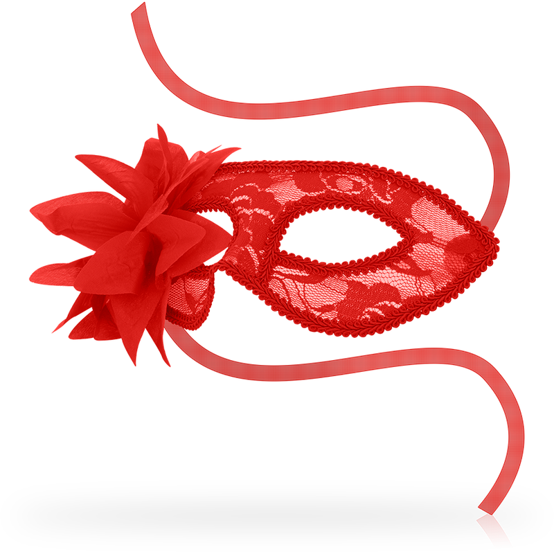 Ohmama - Maschere Maschere Con Pizzo E Fiore Rosso - OHMAMA MASKS - Maschere e Cappucci | erosidea.com