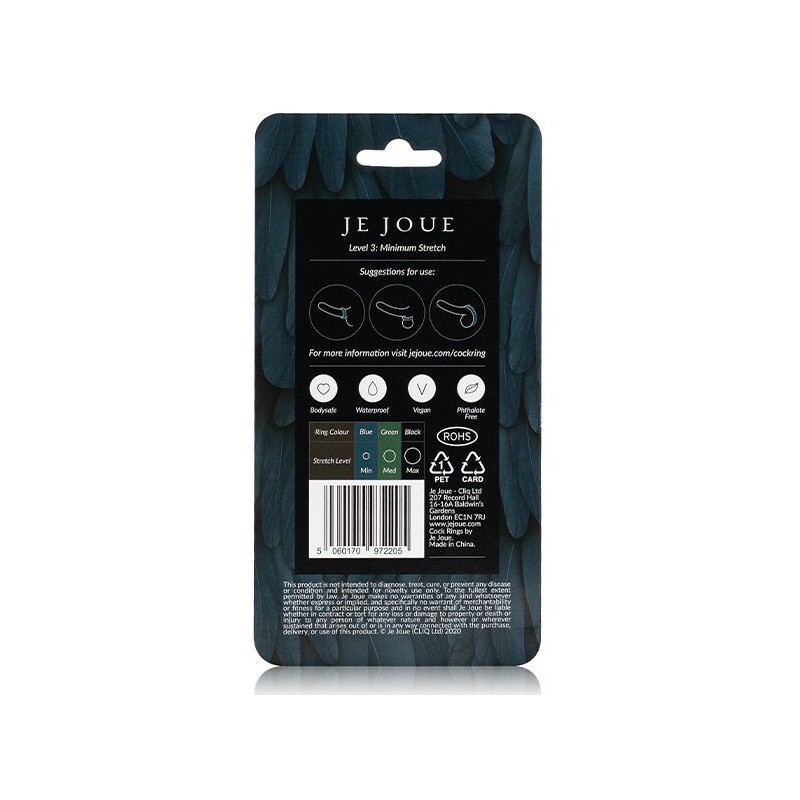 Je Joue - Anello In Silicone Blu Strangolamento Minimo - JE JOUE - Anelli Fallici | erosidea.com