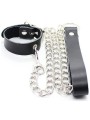 Ohmama Fetish - Collana Per Pene E Cinturino In Pelle Con Catena In Metallo - OHMAMA FETISH - Bondage | erosidea.com