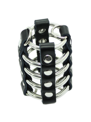 Ohmama Fetish - Gabbia Per Pene Con Anelli In Metallo E Cinturini In Pelle - OHMAMA FETISH - Bondage | erosidea.com