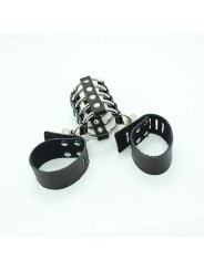 Ohmama Fetish - Gabbia Per Pene Con Anelli In Metallo E Cinturini In Pelle - OHMAMA FETISH - Bondage | erosidea.com