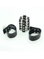 Ohmama Fetish - Gabbia Per Pene Con Anelli In Metallo E Cinturini In Pelle - OHMAMA FETISH - Bondage | erosidea.com