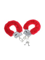 Manette Pleasure Diablo Picante In Peluche Red - DIABLO PICANTE - Manette e Polsini | erosidea.com