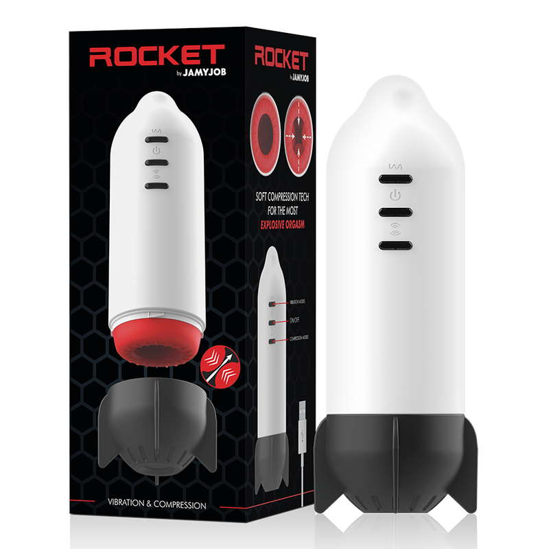 Jamyjob - Rocket Masturbator Tecnologia Di Compressione Morbida E Vibrazione - JAMYJOB - Masturbatori Mini | erosidea.com