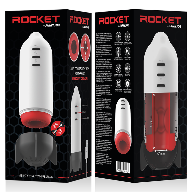 Jamyjob - Rocket Masturbator Tecnologia Di Compressione Morbida E Vibrazione - JAMYJOB - Masturbatori Mini | erosidea.com