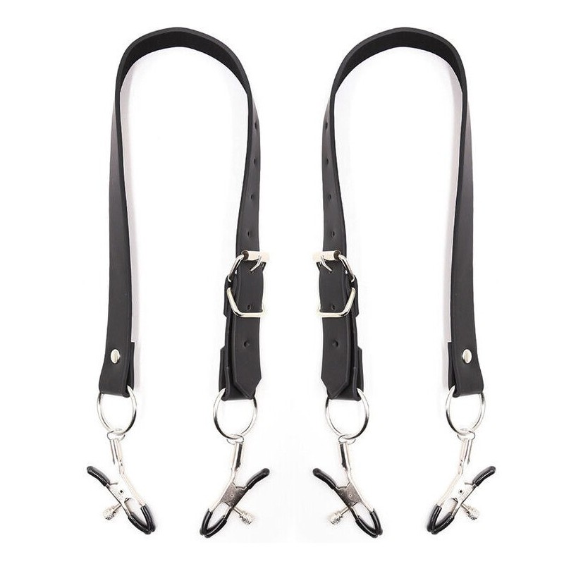 Ohmama Fetish - Pinze Per Clitoride Con Cinghie Per Gambe - OHMAMA FETISH - Bondage | erosidea.com
