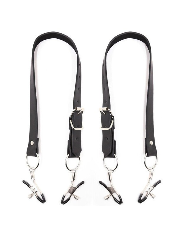 Ohmama Fetish - Pinze Per Clitoride Con Cinghie Per Gambe - OHMAMA FETISH - Bondage | erosidea.com