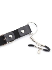 Ohmama Fetish - Pinze Per Clitoride Con Cinghie Per Gambe - OHMAMA FETISH - Bondage | erosidea.com