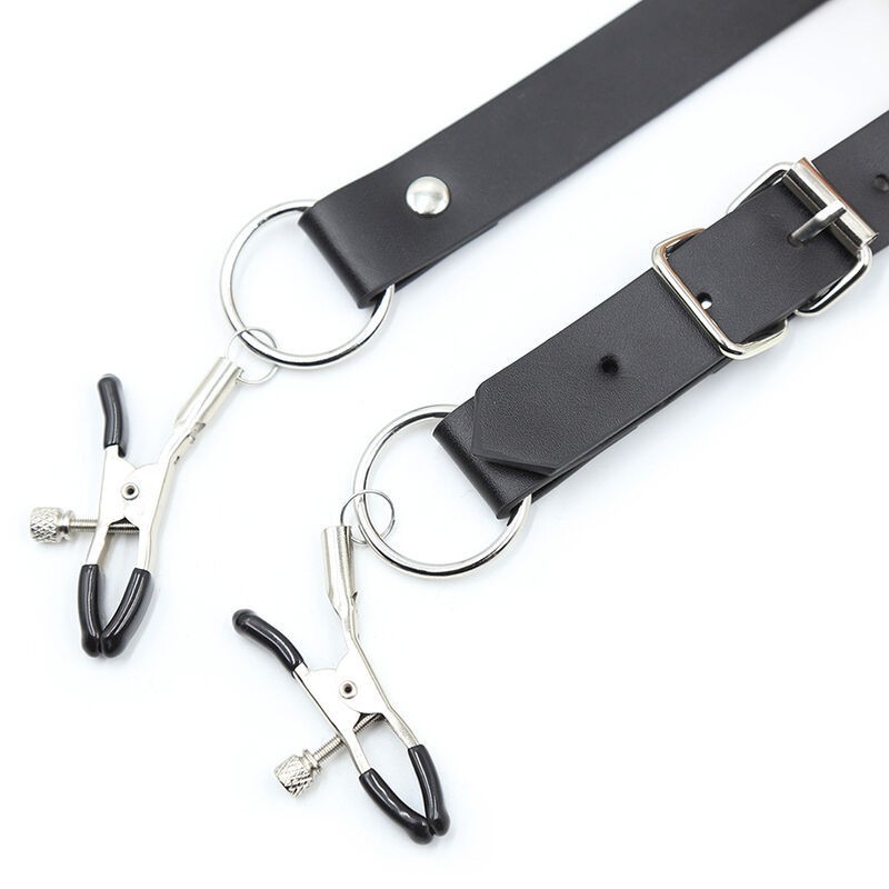 Ohmama Fetish - Pinze Per Clitoride Con Cinghie Per Gambe - OHMAMA FETISH - Bondage | erosidea.com
