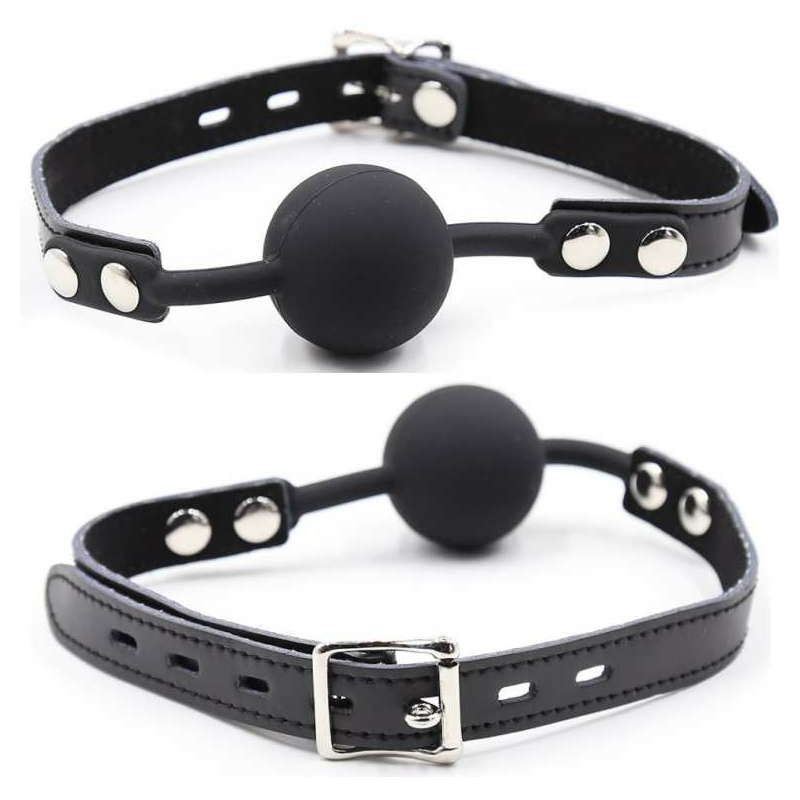 Ohmama Fetish - Ball Gag In Silicone Con Cintura In Pelle - OHMAMA FETISH - Ball Gag e Bavagli | erosidea.com