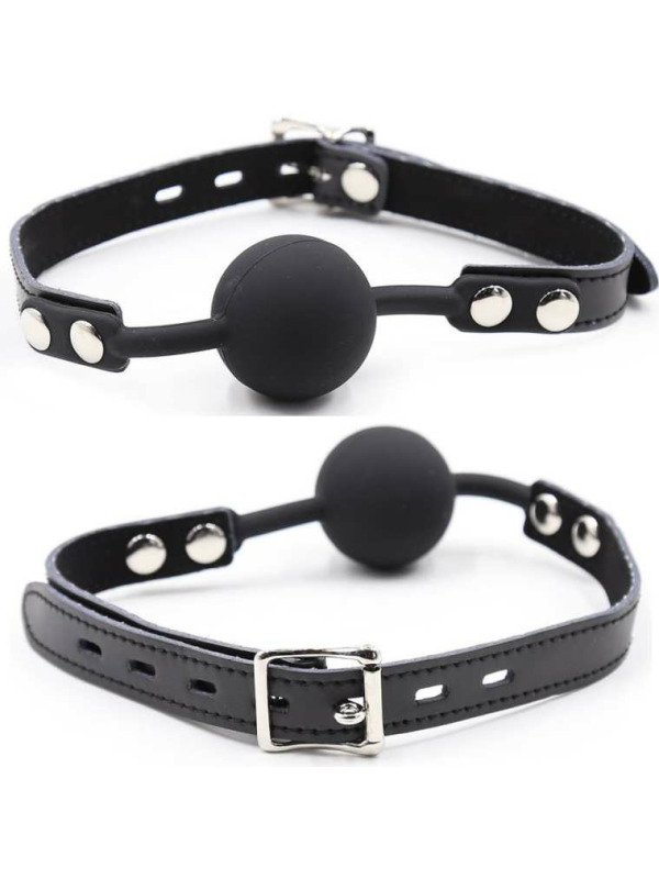 Ohmama Fetish - Ball Gag In Silicone Con Cintura In Pelle - OHMAMA FETISH - Ball Gag e Bavagli | erosidea.com
