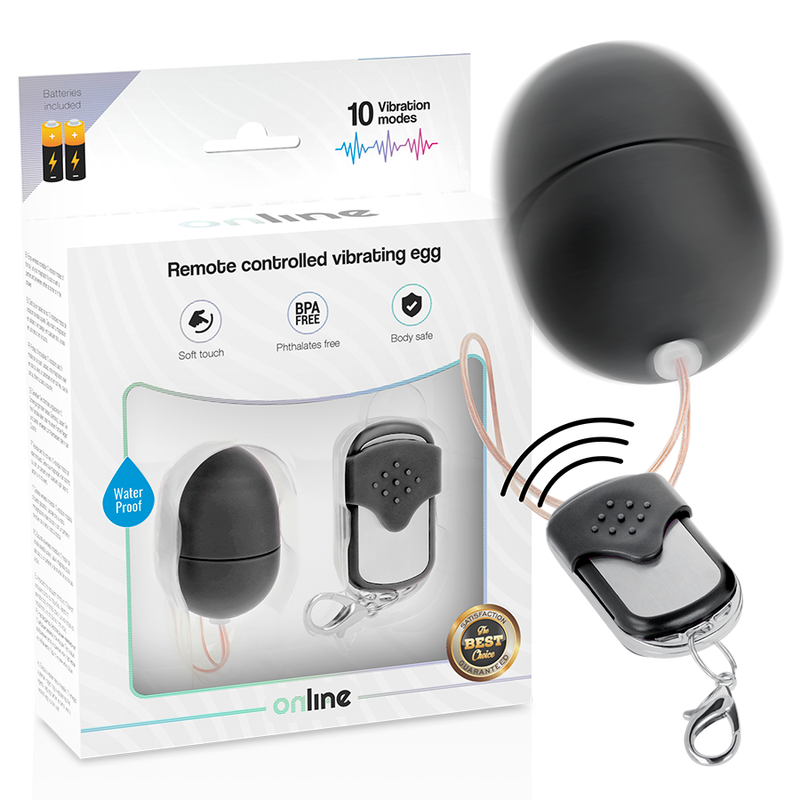 Online - Ovetto Vibrante Telecomando Nero - ONLINE - Ovetti Palline Sfere | erosidea.com