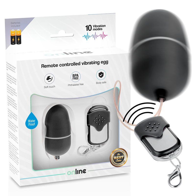 Online - Ovetto Vibrante Telecomando M Nero - ONLINE - Ovetti Palline Sfere | erosidea.com